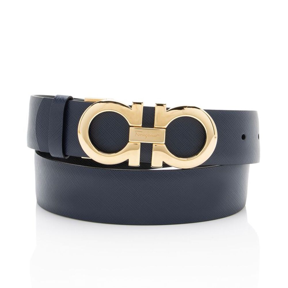 Ferragamo Leather Reversible Gancini Belt - Size 34 / 85